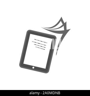 simple ebook logo vector Electronic Library icon Stock Vector