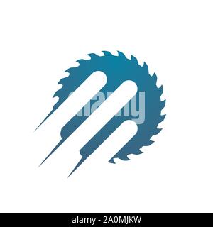 circular saw blade logo design template vector illustration Stock Vector