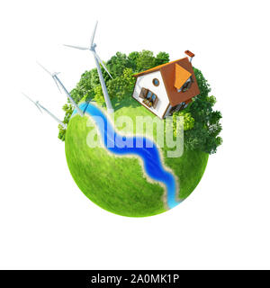 Mini Planet Concept or Earth Concept Stock Photo