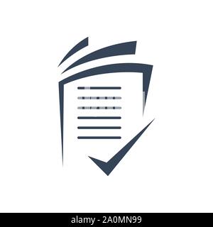 tie and list a Job Listing icon vector logo template illustrations Stock Vector