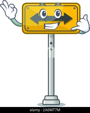 Call me pass on either side a mascot Stock Vector