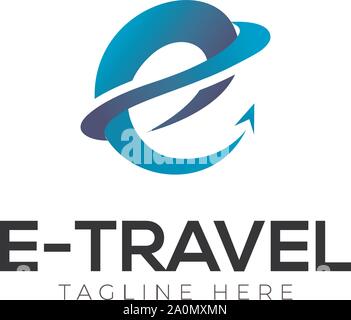 Abstract Initial Letter E Logo Design Stock Vector