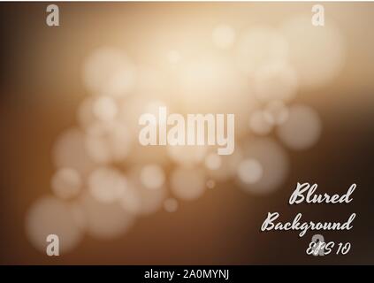 Blured background warm light style abstract bokeh design. vector illustration Stock Vector