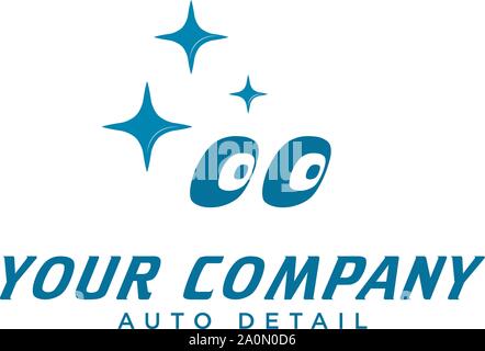 car wash with tires logo design clean logo Stock Vector