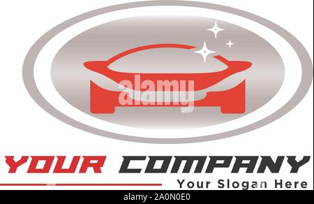 car wash logo and sport car modern logo designs Stock Vector