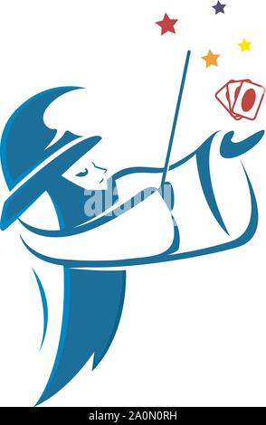 stars magic and face shaggy with logo design dollars abstract blue Stock Vector
