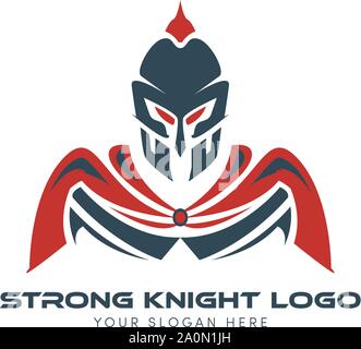 knights logo superhero with spartan logo Stock Vector