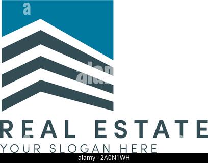 Real estate logo design and building simple with apartment modern logo Stock Vector