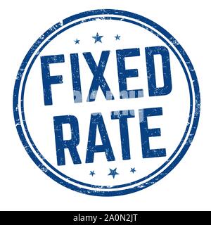 Fixed rate sign or stamp on white background, vector illustration Stock Vector