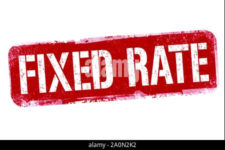 Fixed rate sign or stamp on white background, vector illustration Stock Vector