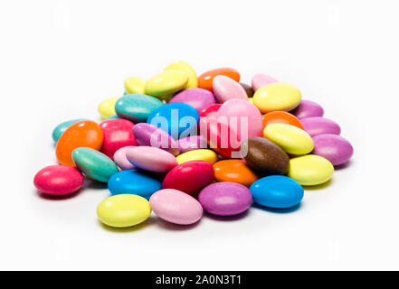 Pile of colourful candy sweets Stock Photo