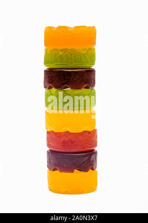 Pile of candy gums sweets Stock Photo