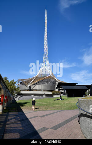 MELBOURNE, AUSTRALIA, April 2019, People at Art Centre Stock Photo