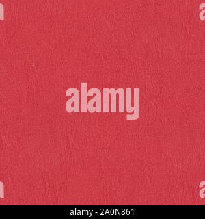Bright red leather background. Seamless square texture, tile ready. Stock Photo