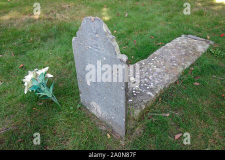 Grave of witch Mary Nasson in the old burying yard of York Maine Stock ...