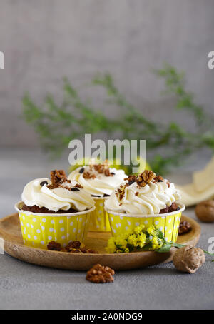Delicious banana muffin with cream cheese 100 & 1000's topping