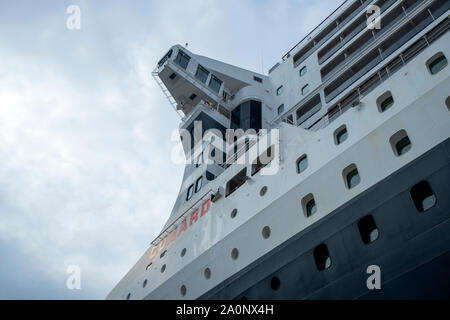 Bridge of the Queen Mary 2 Stock Photo