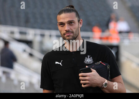 Newcastle, UK. 21st Sep, 2019. NEWCASTLE UPON TYNE, ENGLAND Newcastle United's Andy Carroll arrives before the Premier League match between Newcastle United and Brighton and Hove Albion at St. James's Park, Newcastle on Saturday 21st September 2019. (Credit: Steven Hadlow | MI News) Photograph may only be used for newspaper and/or magazine editorial purposes, license required for commercial use Credit: MI News & Sport /Alamy Live News Stock Photo