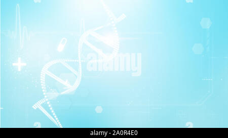 structure of the DNA double helix animation, DNA molecular and biologigical concept Stock Photo