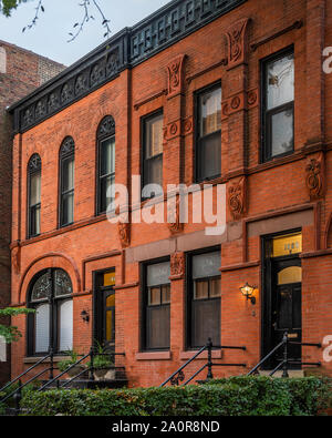 Ann Halsted Rowhouses in the Lincoln Park neighborhood, designed by Louis Sullivan Stock Photo