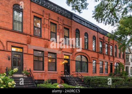 Ann Halsted Rowhouses in the Lincoln Park neighborhood, designed by Louis Sullivan Stock Photo