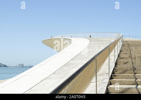 Lisbon, Portugal - September 1, 2019: Museum of Art and Technology MAAT in Lisbon. Modern creative architecture Stock Photo