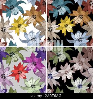 Vector floral background. Summer color. Seamless floral background. Seamless vector pattern. Surface pattern design Stock Vector