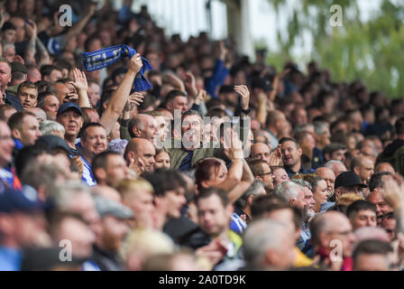 15th September 2019, John Smiths Stadium, Huddersfield England; Sky Bet Championship Football, Huddersfield Town vs Sheffield Wednesday ; Sheffield Wednesday supporters general view. Credit: Dean Williams/News Images  English Football League images are subject to DataCo Licence Stock Photo