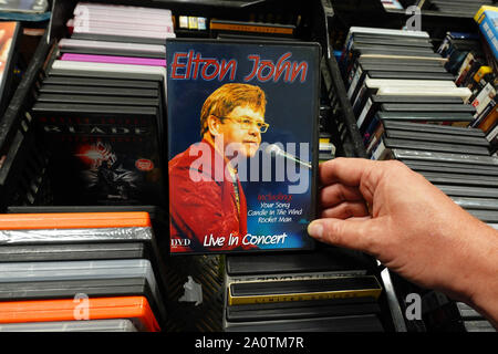 DVD box: Elton John - Live in Concert Stock Photo