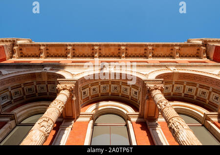 Architectural detail on the exterior of the Victoria and Albert Museum, on Exhibition Road, London, UK Stock Photo