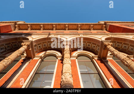 Architectural detail on the exterior of the Victoria and Albert Museum, on Exhibition Road, London, UK Stock Photo