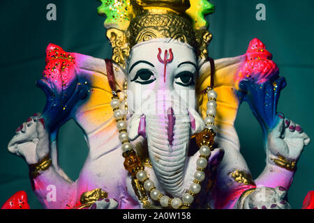 The lord of Ganesha. Hindu God Ganesha. Ganesha colorful Idol. Indian culture. Ganesha Stock Photo