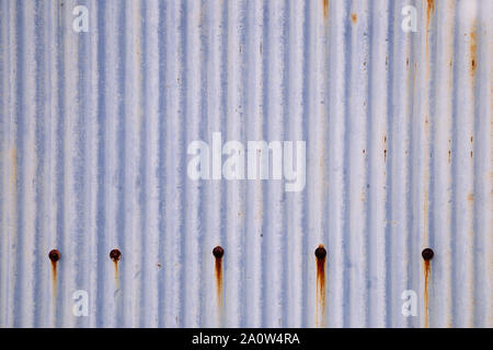 Old wave metal sheet wall texture background Stock Photo