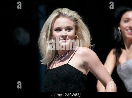 Zara Larsson performs on stage during the iHeartRadio Music Festival Daytime Concerts at the Las Vegas Festival Grounds in Las Vegas, Nevada on Saturday, September 21, 2019.  Photo by James Atoa/UPI Stock Photo