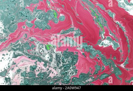 Watercolor Tropical jungle flowers, leaf. Seamless pattern with flowers strelitzia. Nature blossom vivid. Batik print, tie dye. Tile Mottled overlappi Stock Photo
