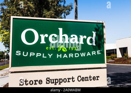 Sep 19, 2019 San Jose / CA / USA - Orchards Supply Hardware (OSH) corporate offices; OSH was an American retailer of home improvement and gardening pr Stock Photo