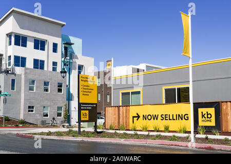 Sep 19, 2019 San Jose / CA / USA - KB Home residential development project on Communications Hill in San Jose, South San Francisco Bay Area; KB Home b Stock Photo