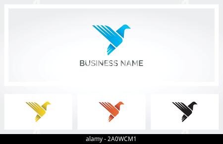 Bird Wing Flying Simple Logo Stock Vector
