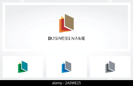 Book Pages Logo Stock Vector