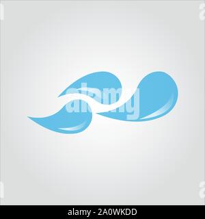 Water Drop Liquid Clean Eco-friendly  Logo Icon Symbol template - eps 10 vector Blue Green Stock Vector