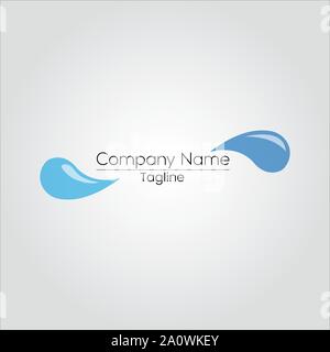 Water Drop Liquid Clean Eco-friendly  Logo Icon Symbol template - eps 10 vector Blue Green Stock Vector