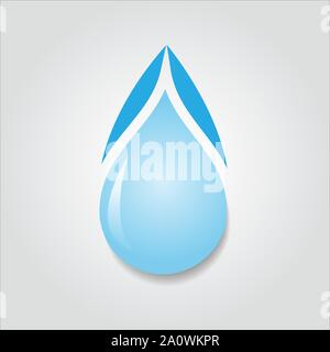 Water Drop Liquid Clean Eco-friendly  Logo Icon Symbol template - eps 10 vector Blue Green Stock Vector
