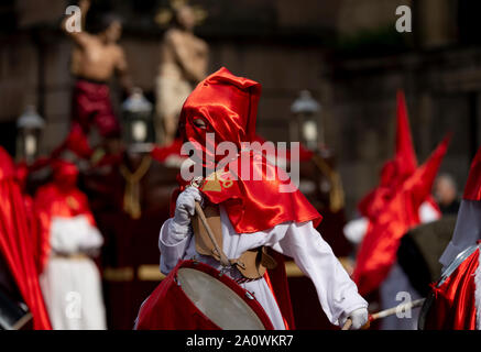 Close up of drummers in a procession Stock Photo