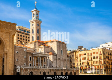 Saint Georges Maronite cathedral in the center of Beirut, Lebanon Stock Photo