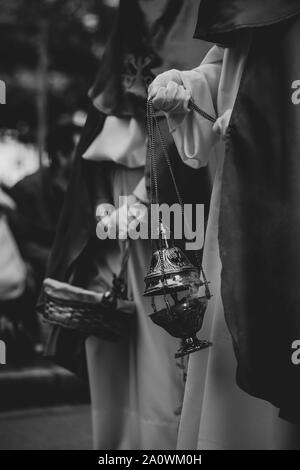 Close up of a censer in a procession, Holy Week Stock Photo