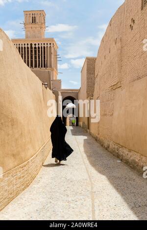 Aghazadeh Mansion and its windcatcher, Abarkuh, Yazd Province, Iran Stock Photo