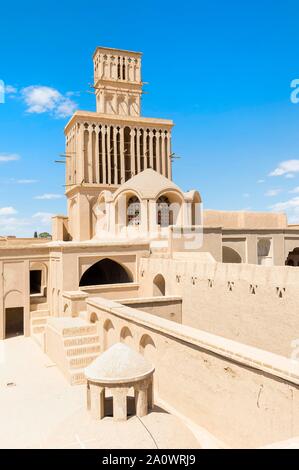 Aghazadeh Mansion and its windcatcher, Abarkuh, Yazd Province, Iran Stock Photo