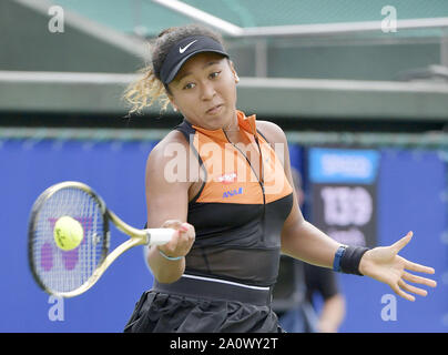 September 21, 2019, Osaka, Japan - Leonard Francois (L),Japanese tennis  player Naomi Osaka s