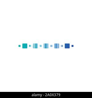 square line divider design element. Digital geometric abstraction line and points. Stock Vector illustration isolated on white background. Stock Vector