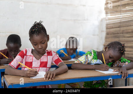 Typical Classroom full of Children in Bamako, Mali Stock Photo